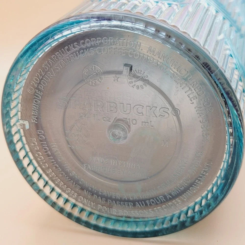 Starbucks Spring 2022 Mermaid Iridescent Holographic Wave Cold‎ Cup Tumbler 24oz